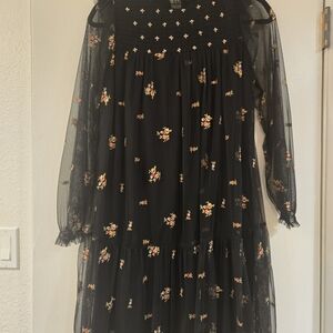 Zara Floral Black Kids Dress